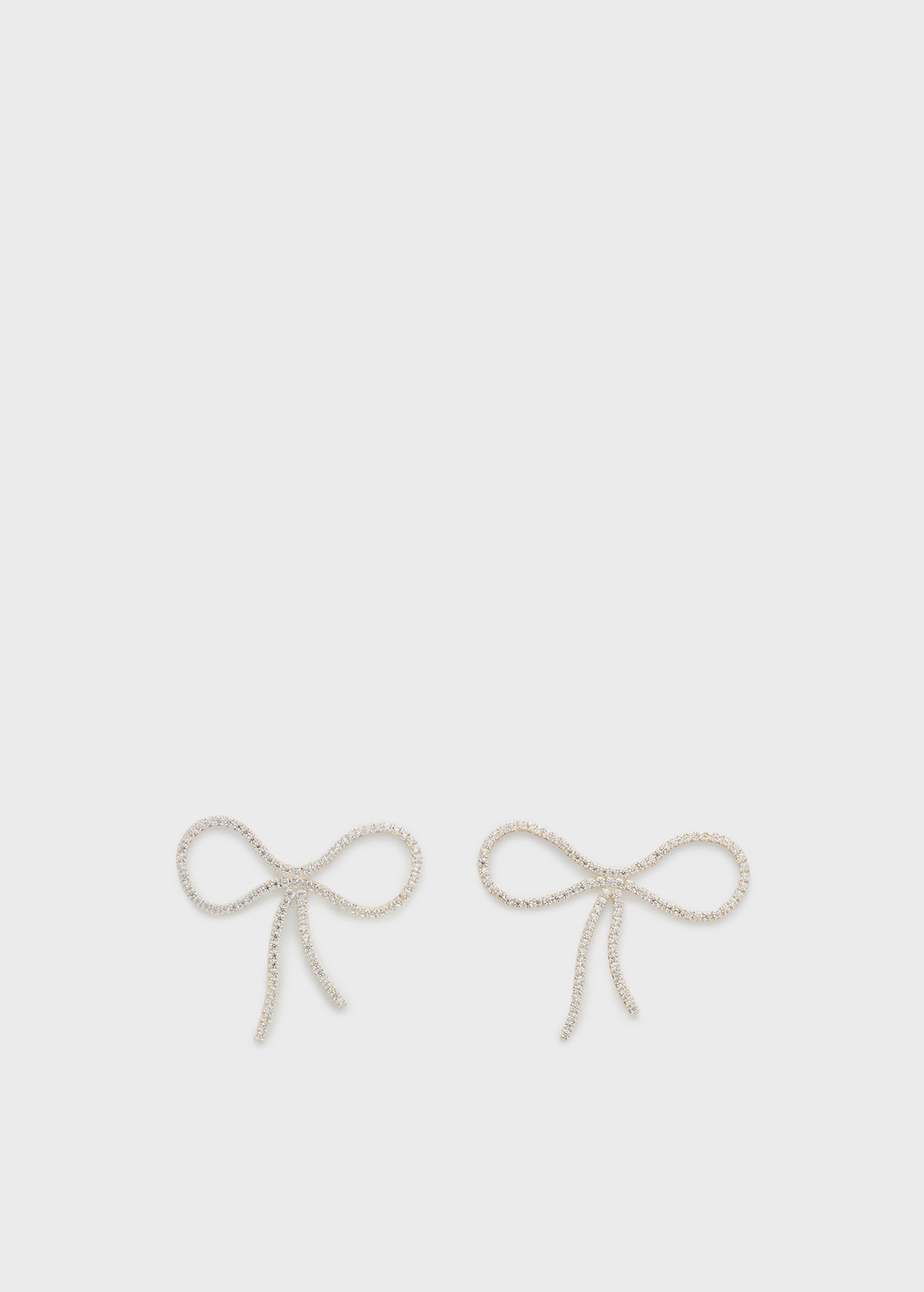 RHINESTONE BOW EARRINGS - 1