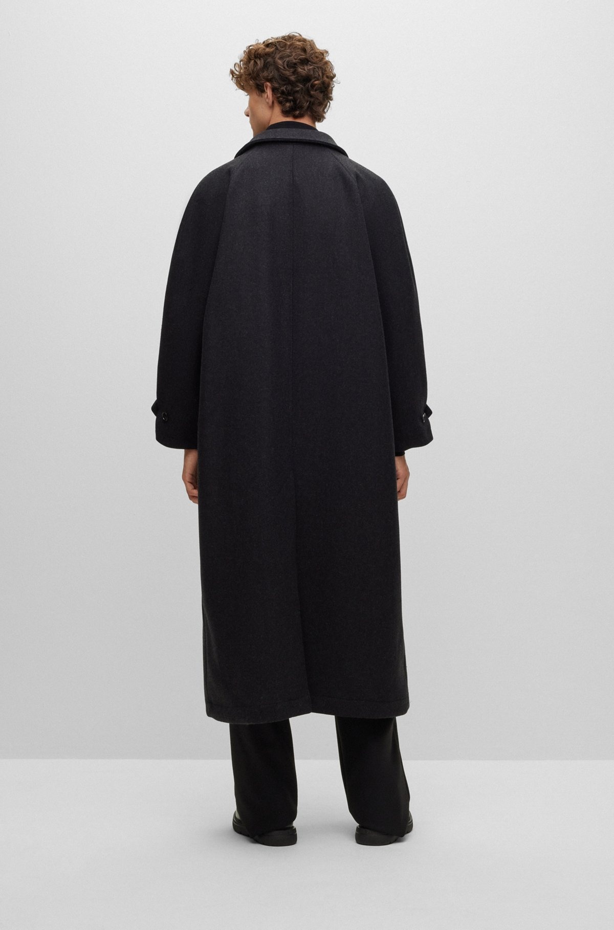 REGULAR-FIT COAT IN VIRGIN WOOL AND CASHMERE - 5