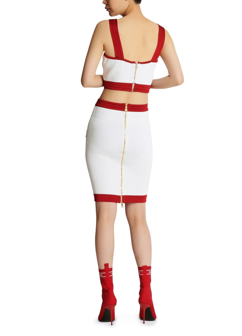 Knit crop top with gold-tone buttons 3