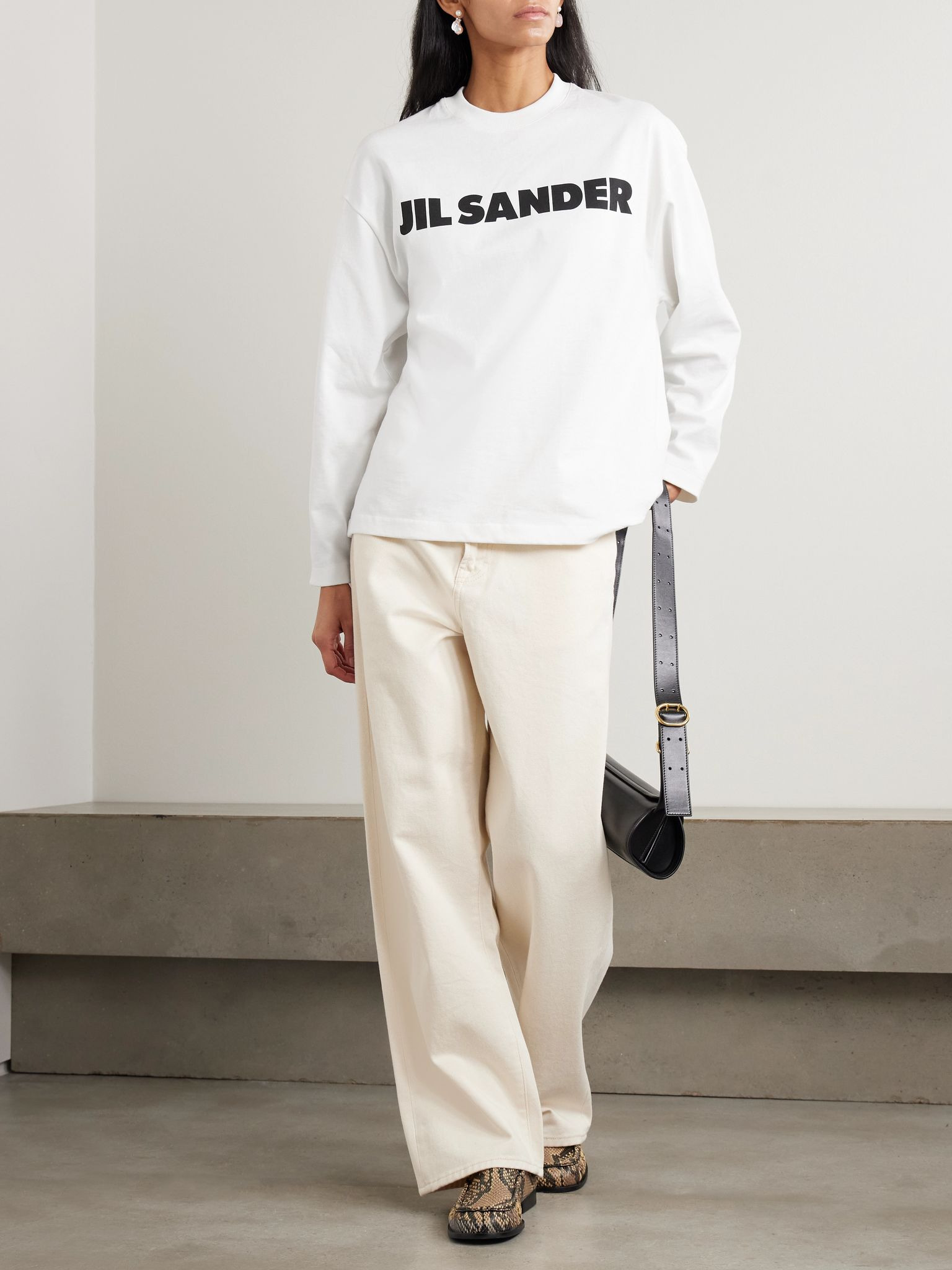 Printed cotton-jersey sweatshirt White - 2