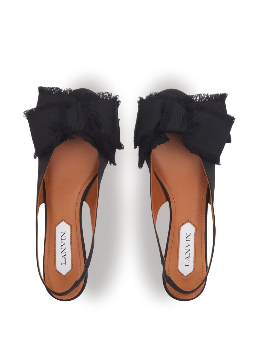 satin slingback ballerina shoes - 4