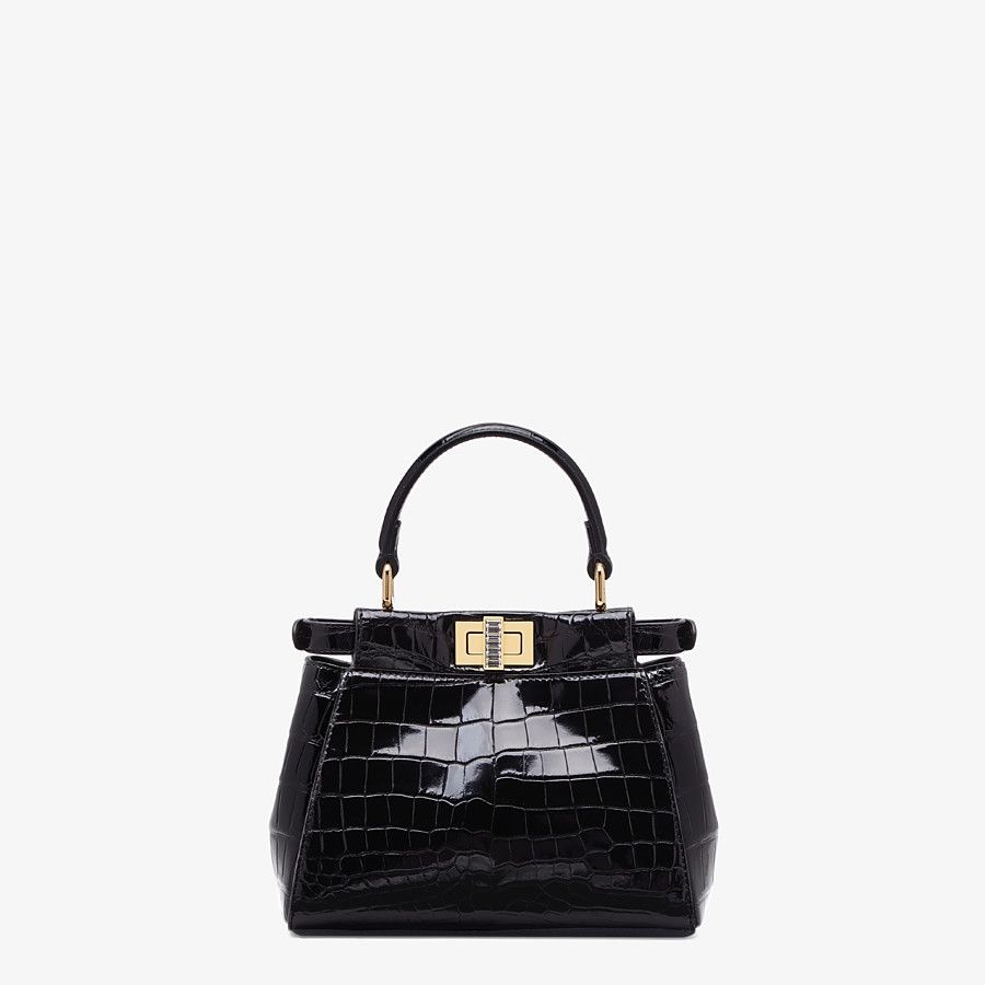 Mini-bag in black crocodile - 3