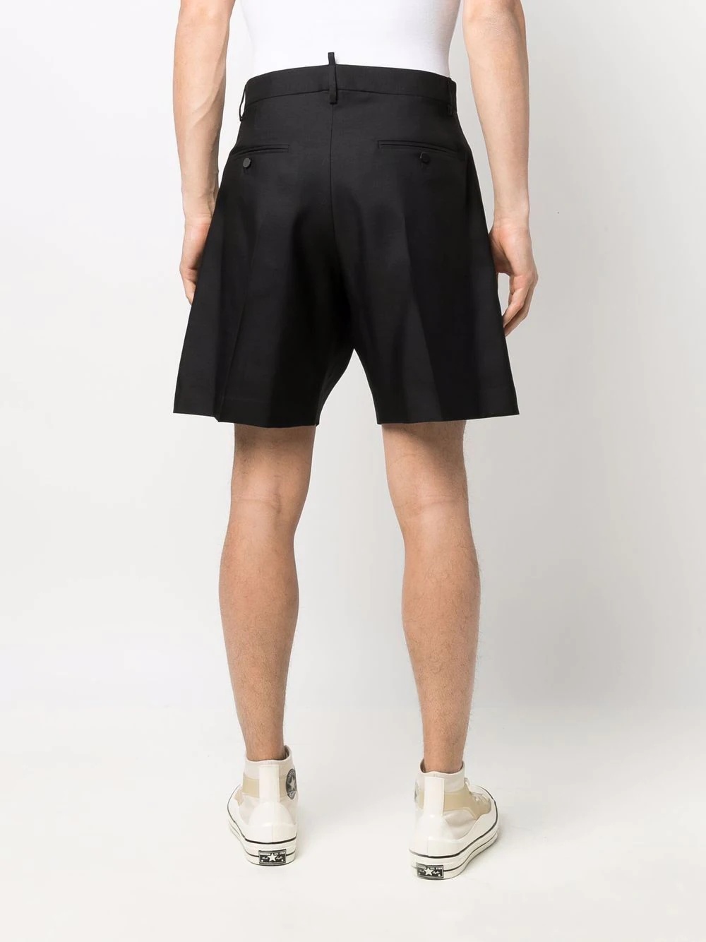 tailored straight-leg shorts - 4