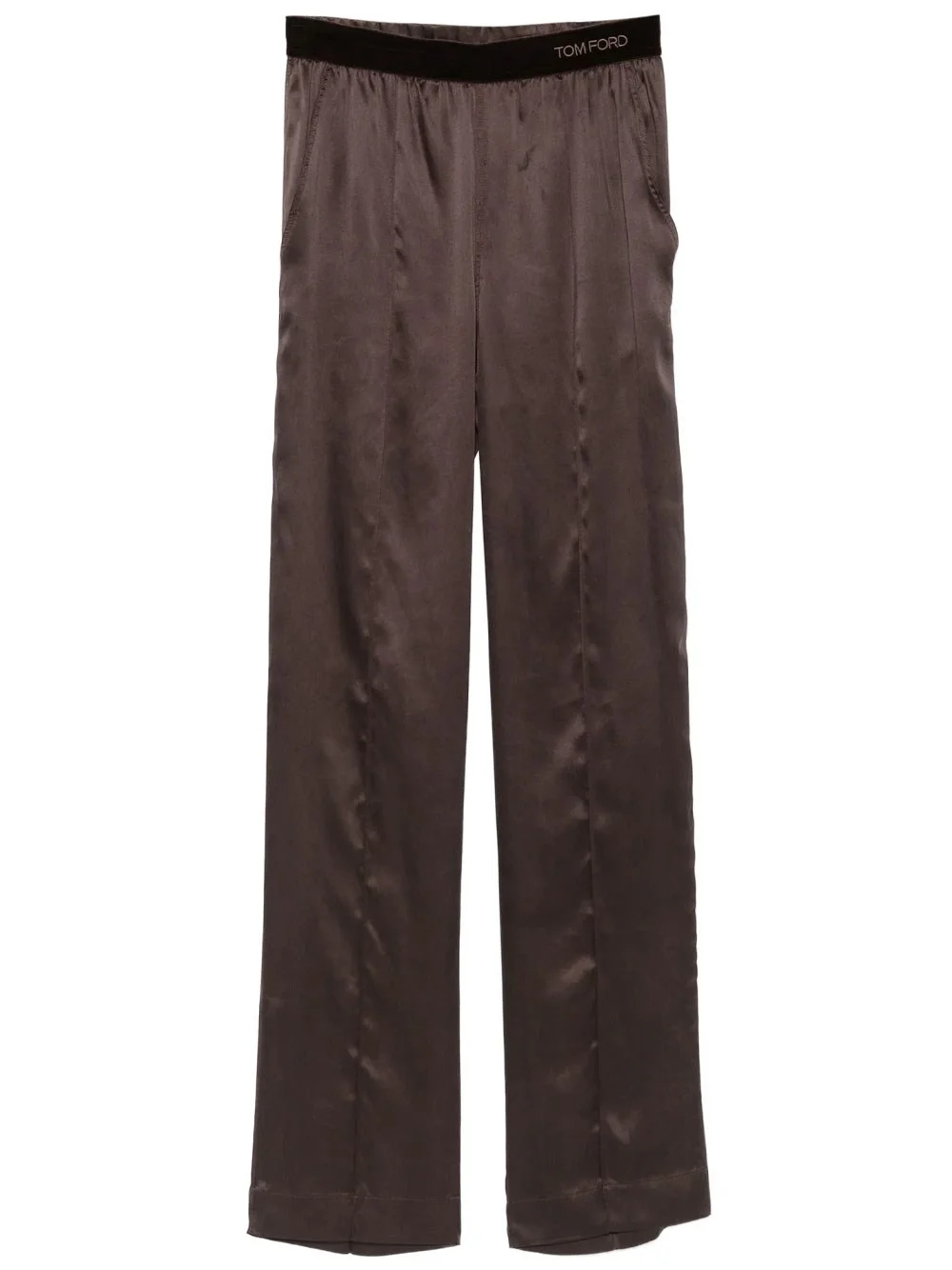 SILK SATIN PYJAMA STYLE PANTS - 1