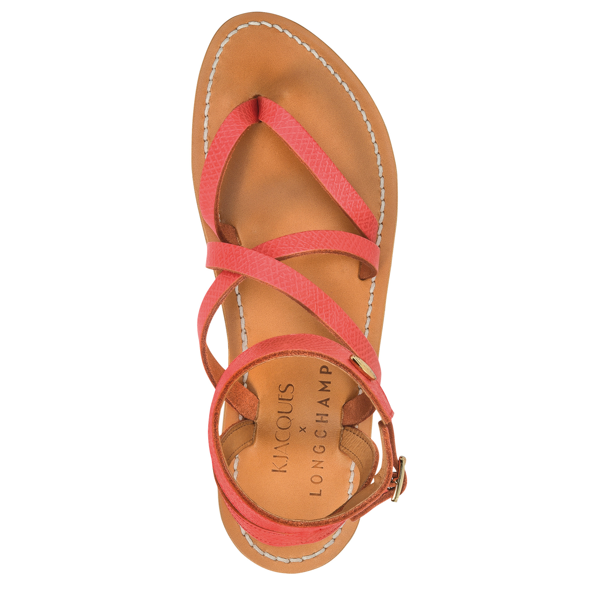 Longchamp x K.Jacques Sandals Strawberry - Leather - 4