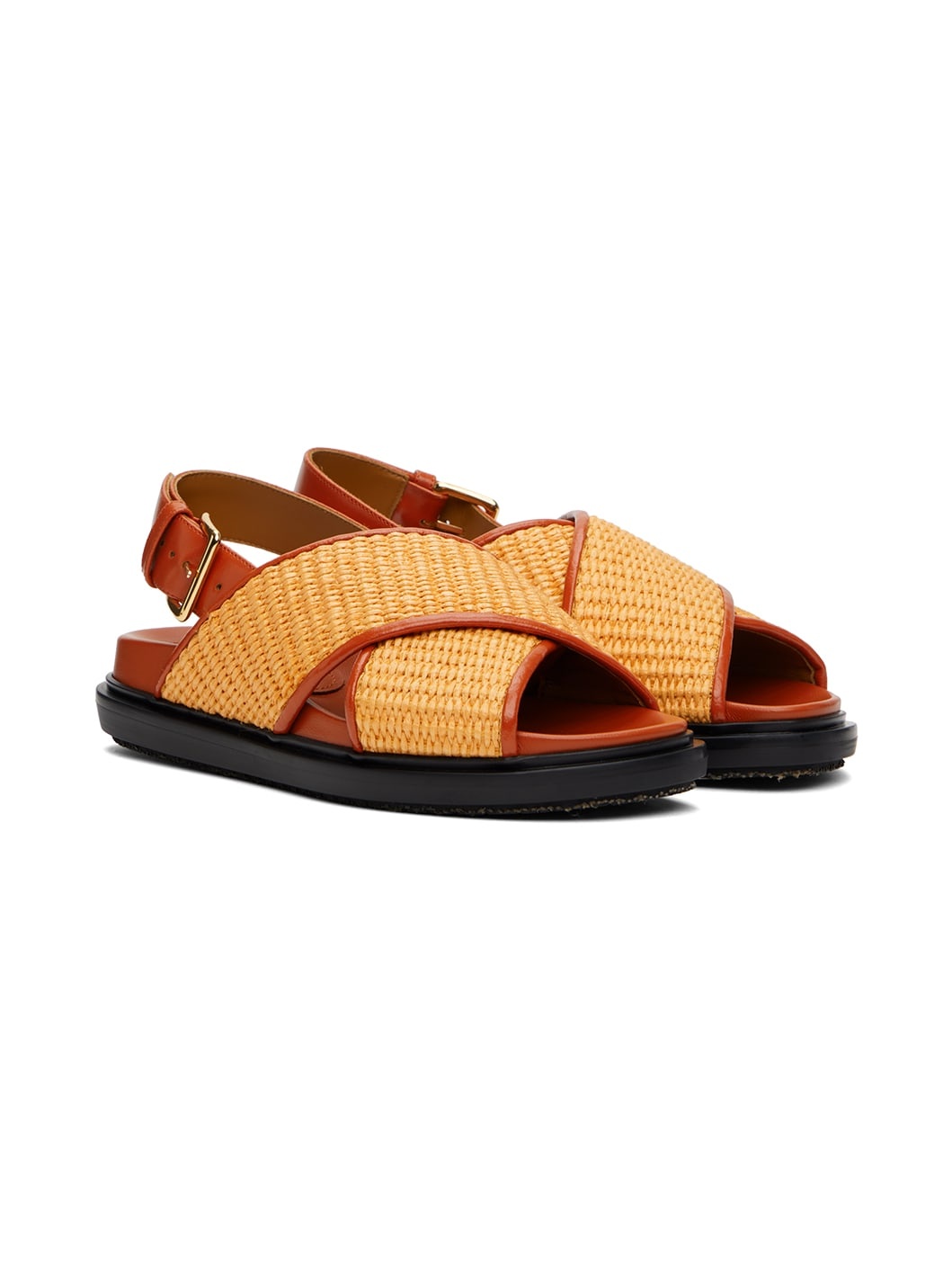 Orange Fussbett Sandals - 4