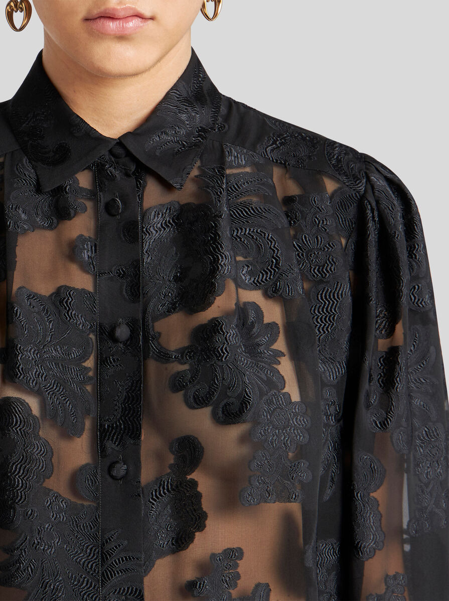 FIL COUPÉ CHIFFON SHIRT - 3