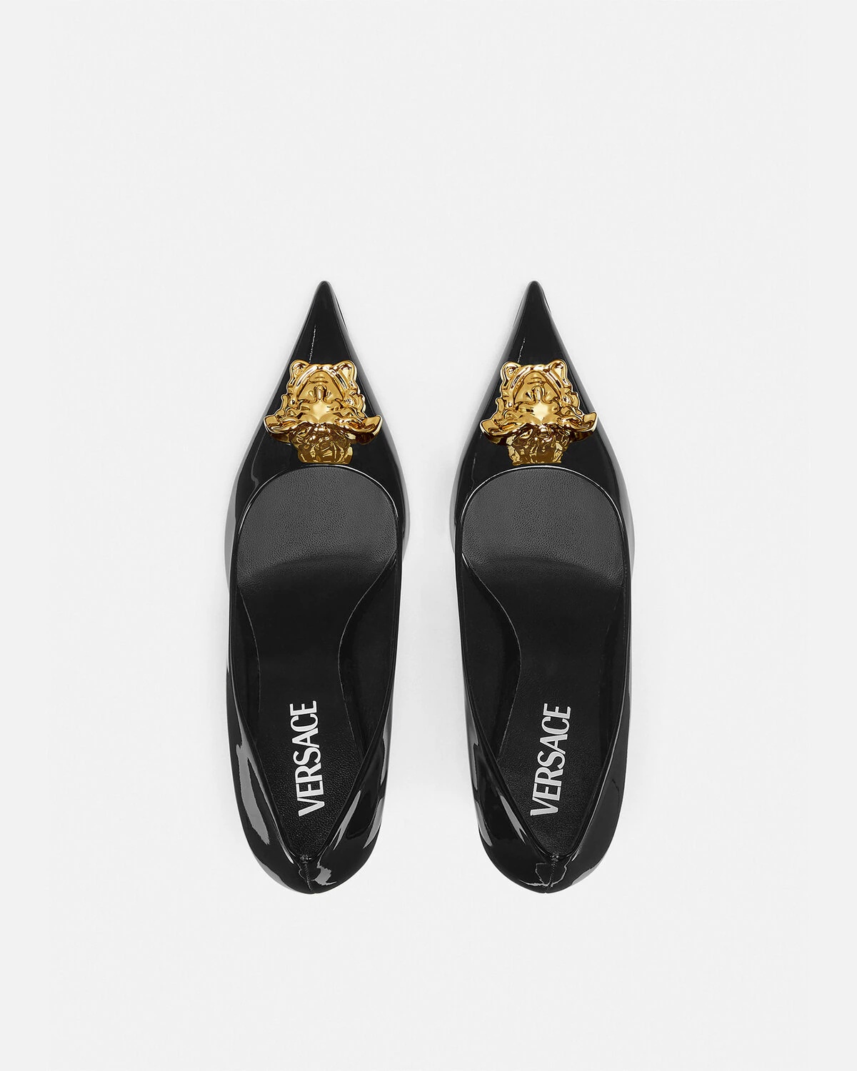 La Medusa Patent Mid Leather Pumps - 3