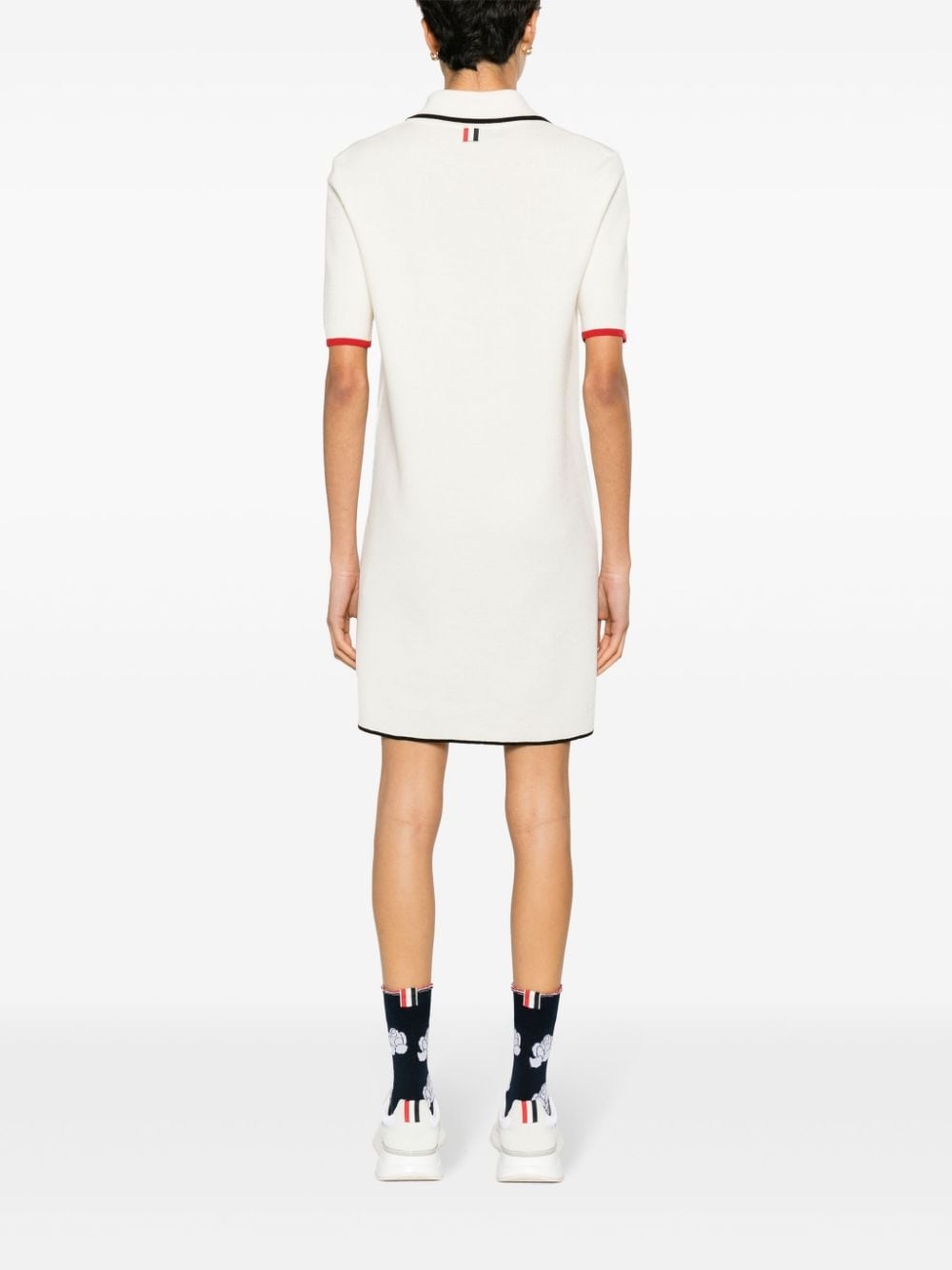 RWB-stripe virgin wool dress - 4