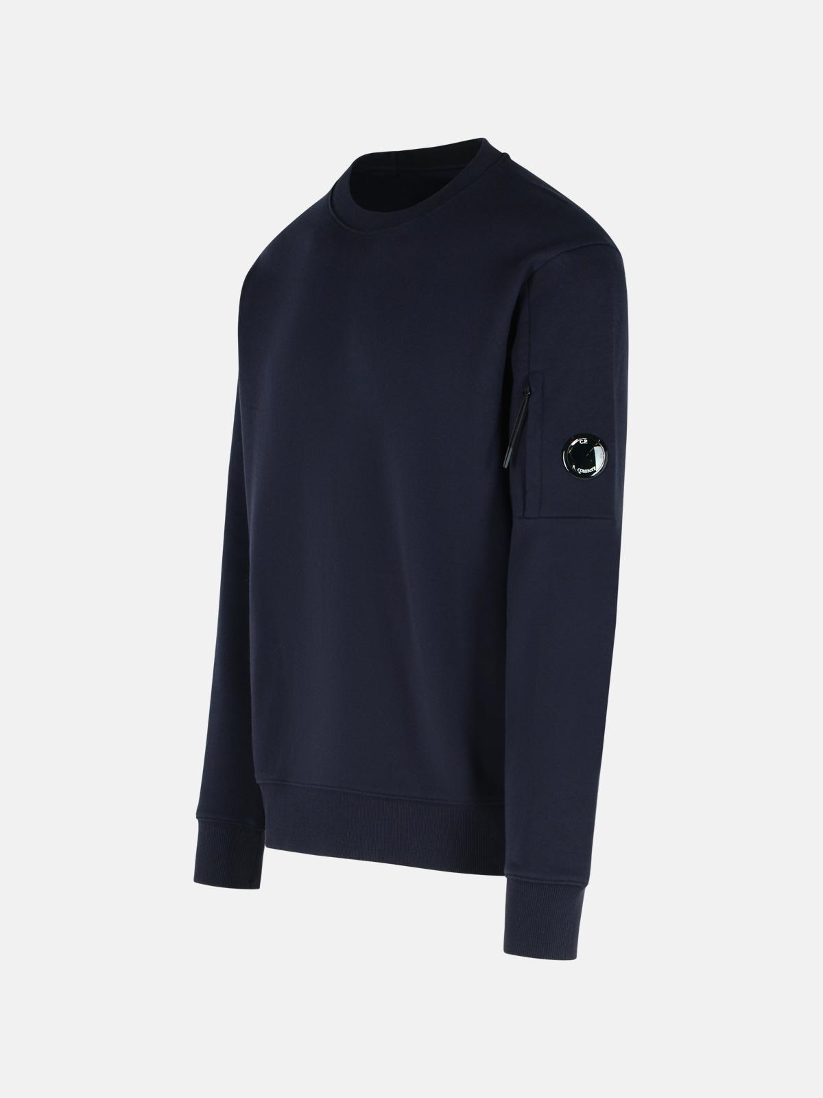 'RAISED' BLUE COTTON SWEATSHIRT - 2