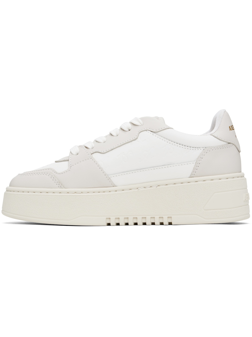 White & Taupe Orbit Neo Sneakers - 3