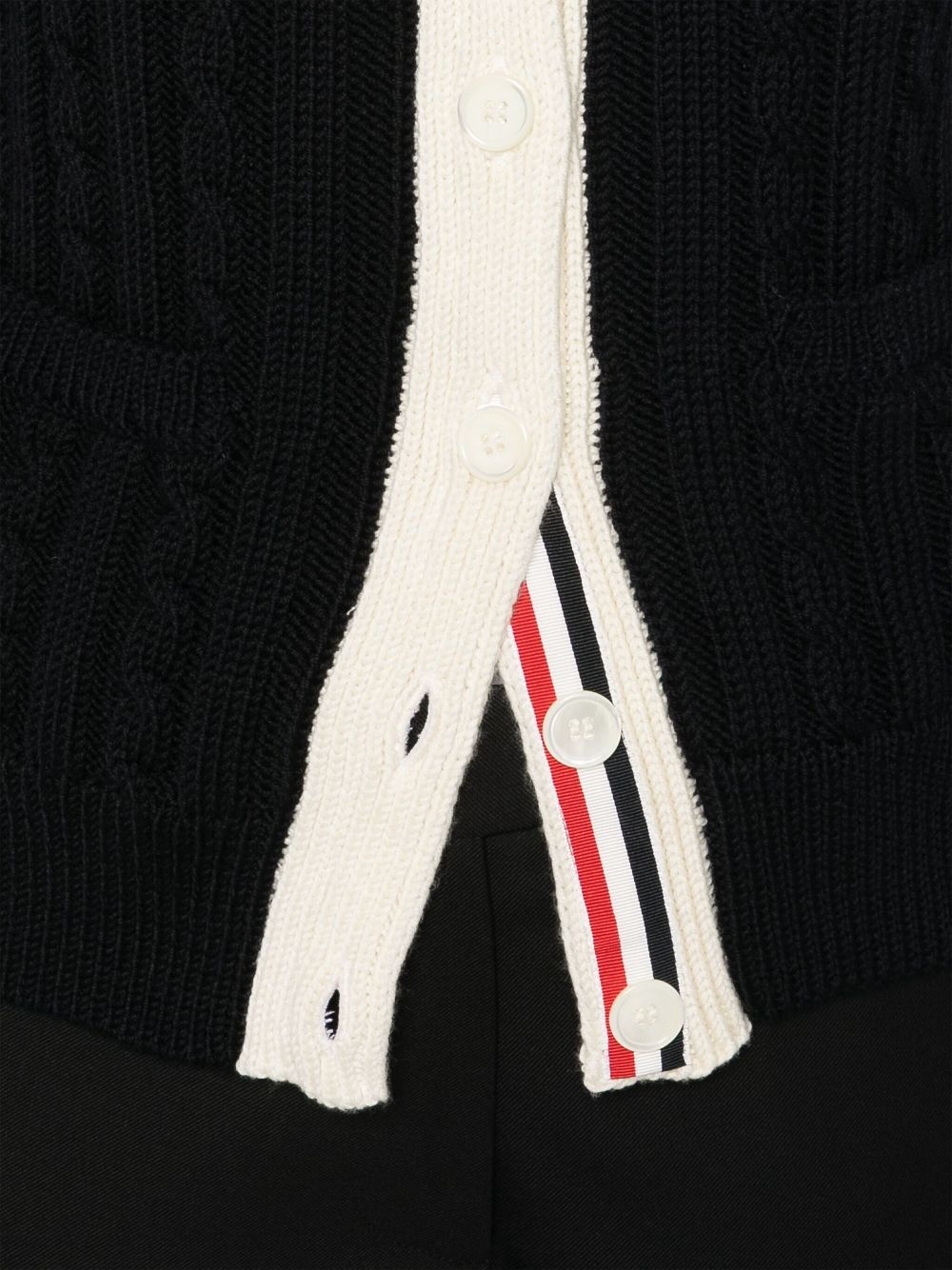 4-Bar cable-knit cardigan - 5
