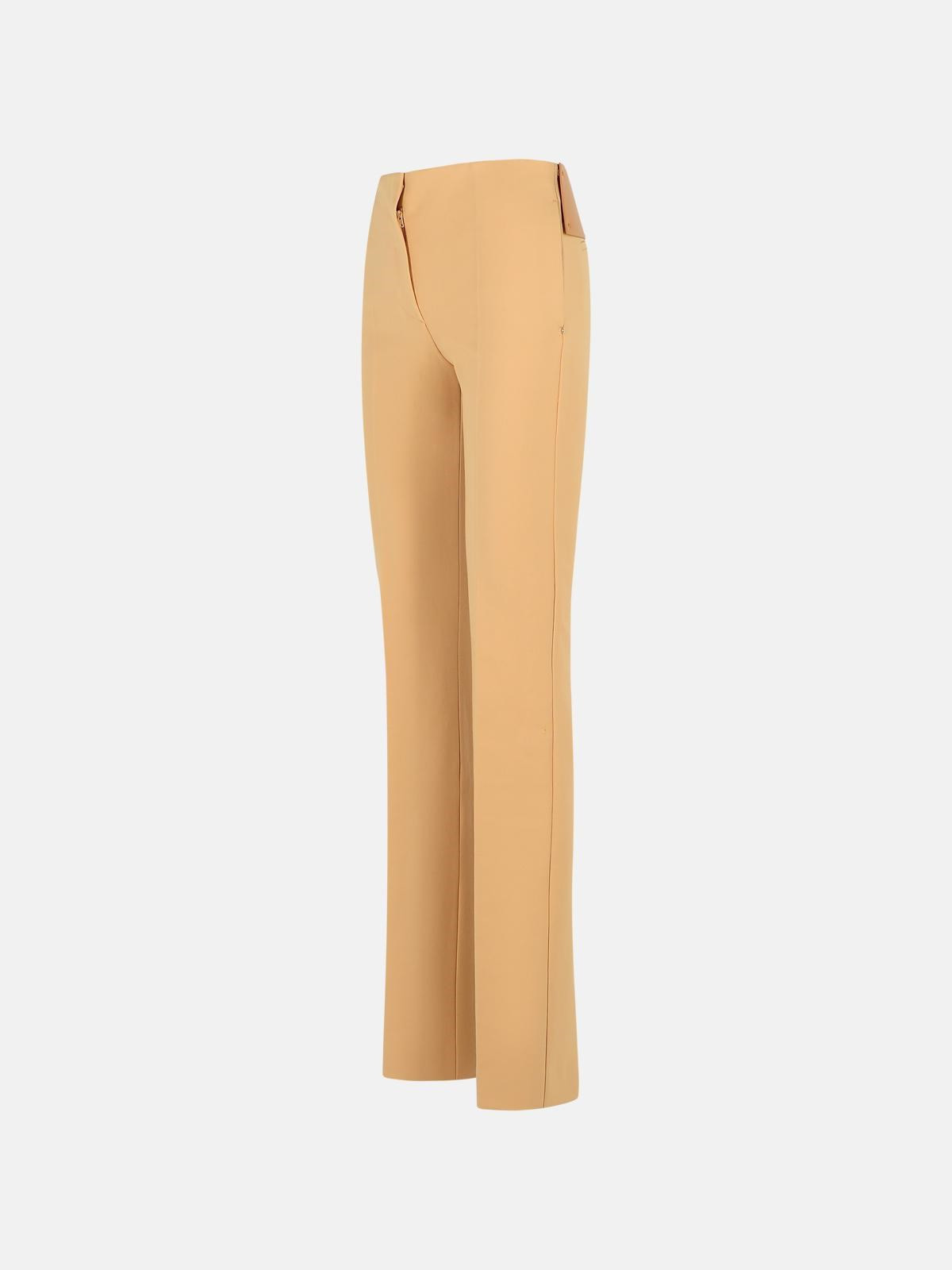 'EARRY' BEIGE COTTON BLEND PANTS - 2