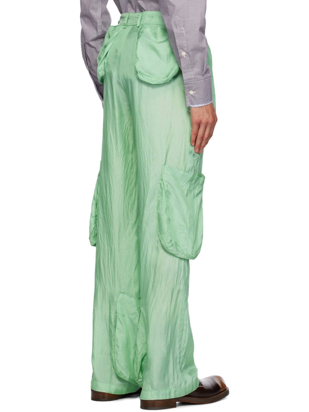 Green Cargo Pocket Trousers - 3
