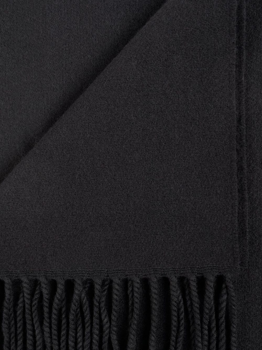 logo-patch fringed scarf - 2