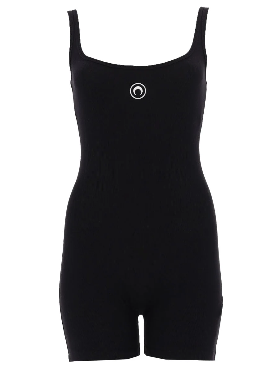 Marine Serre Women Short Jumpsuit With Logo - 1