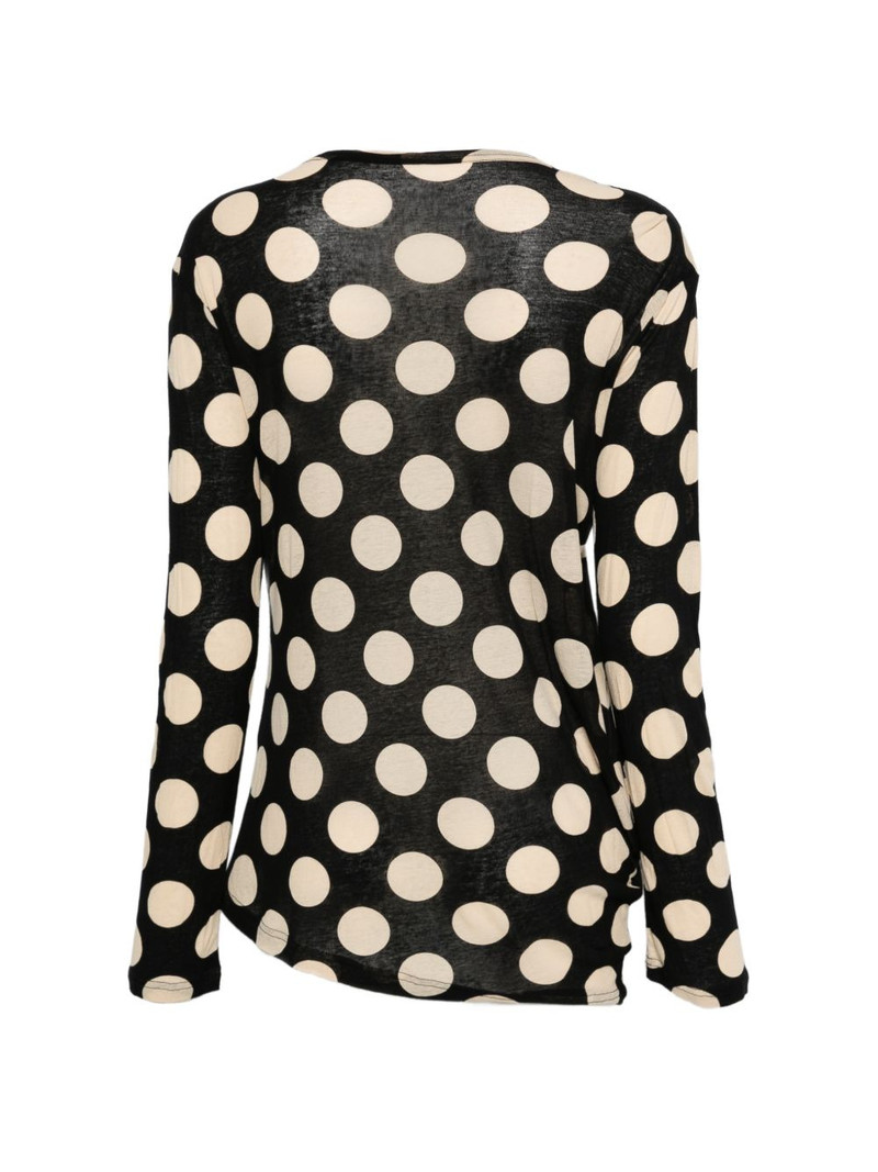 Y's polka dot long-sleeve top outlook