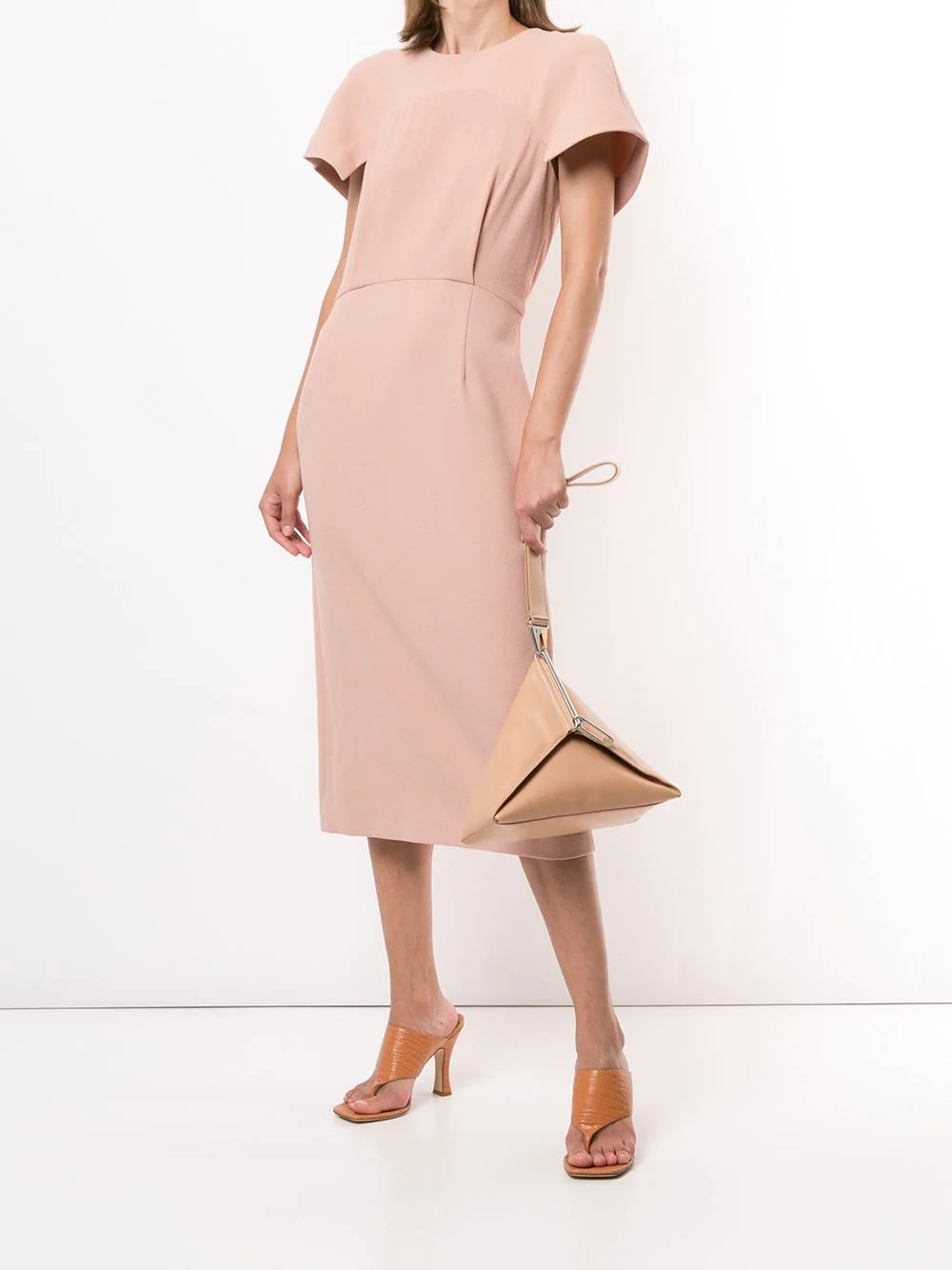 Concave crepe midi dress - 2