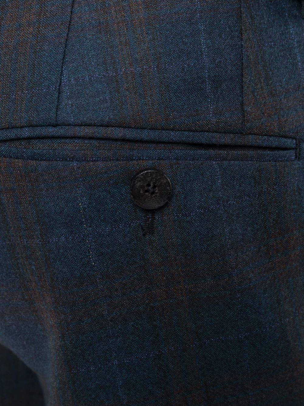 tartan-check single-breasted blazer - 6