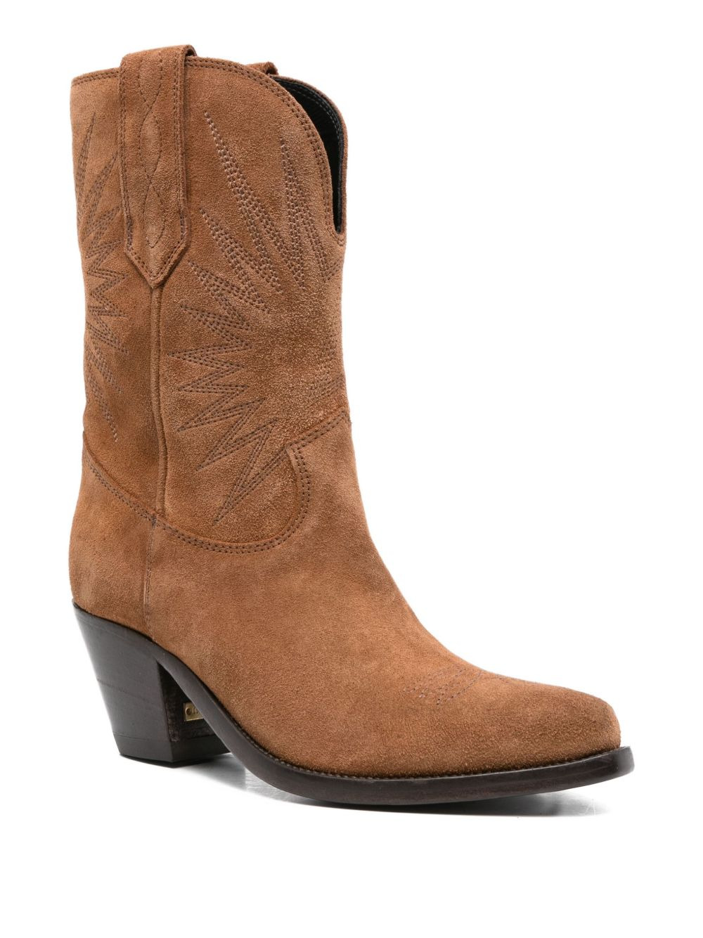 embroidered suede boots - 2