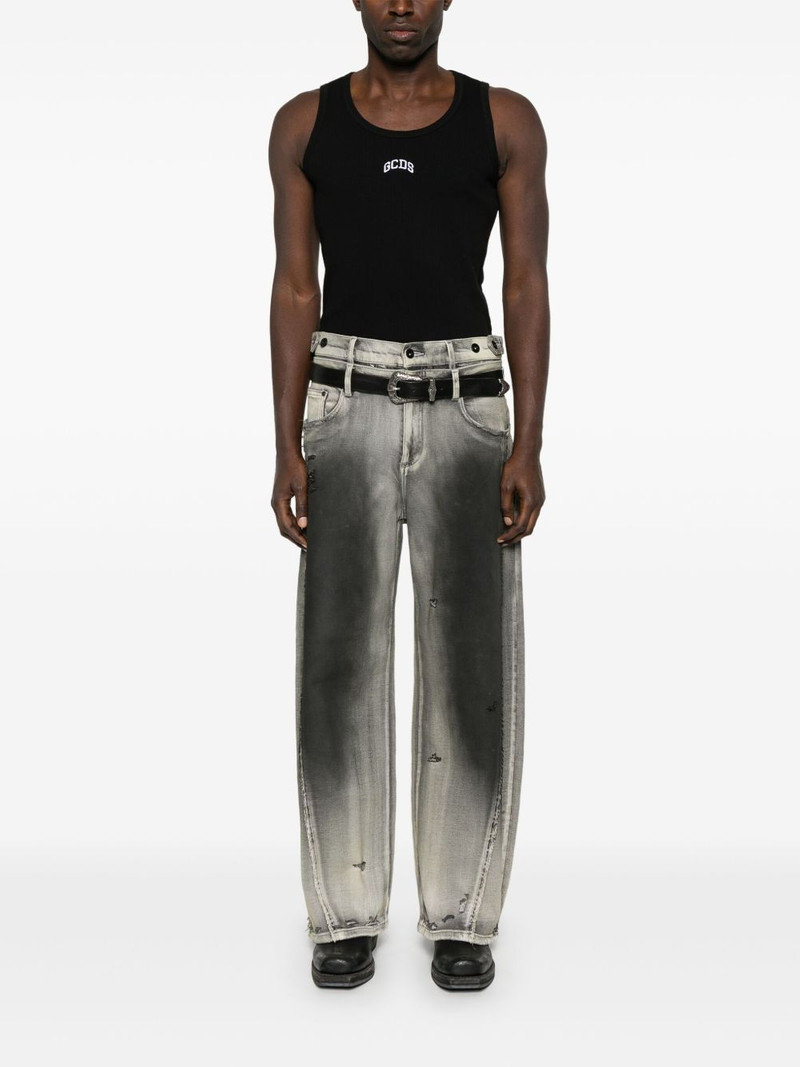 GCDS logo-embroidered tank top outlook