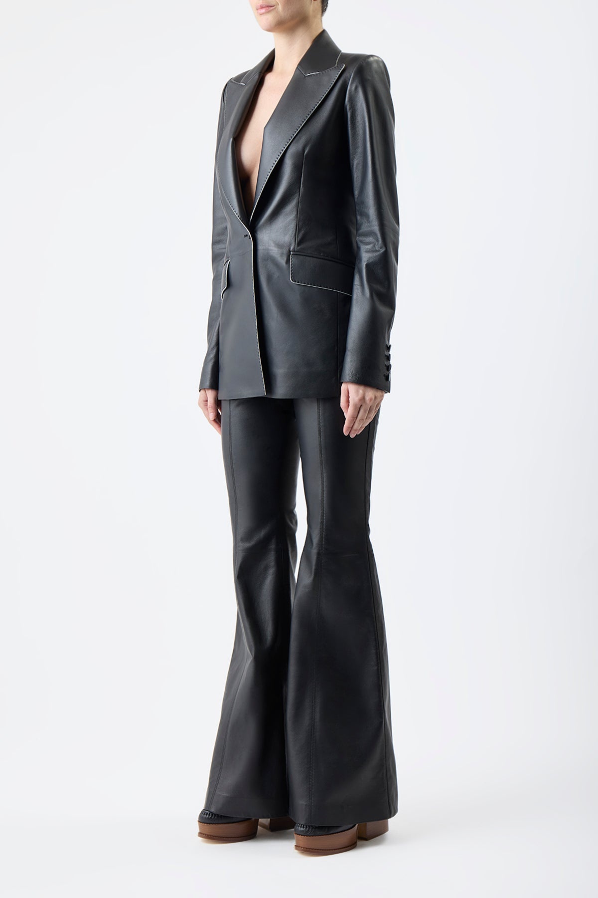 Rhein Pant in Black Leather - 4