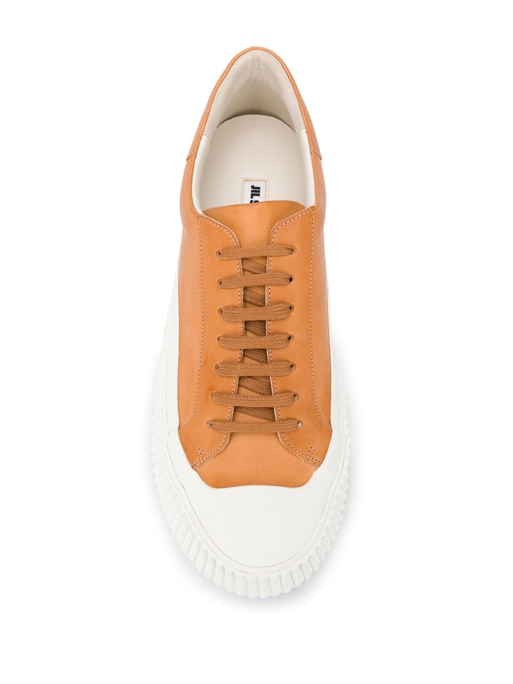 two-tone flatform sneakers - 4