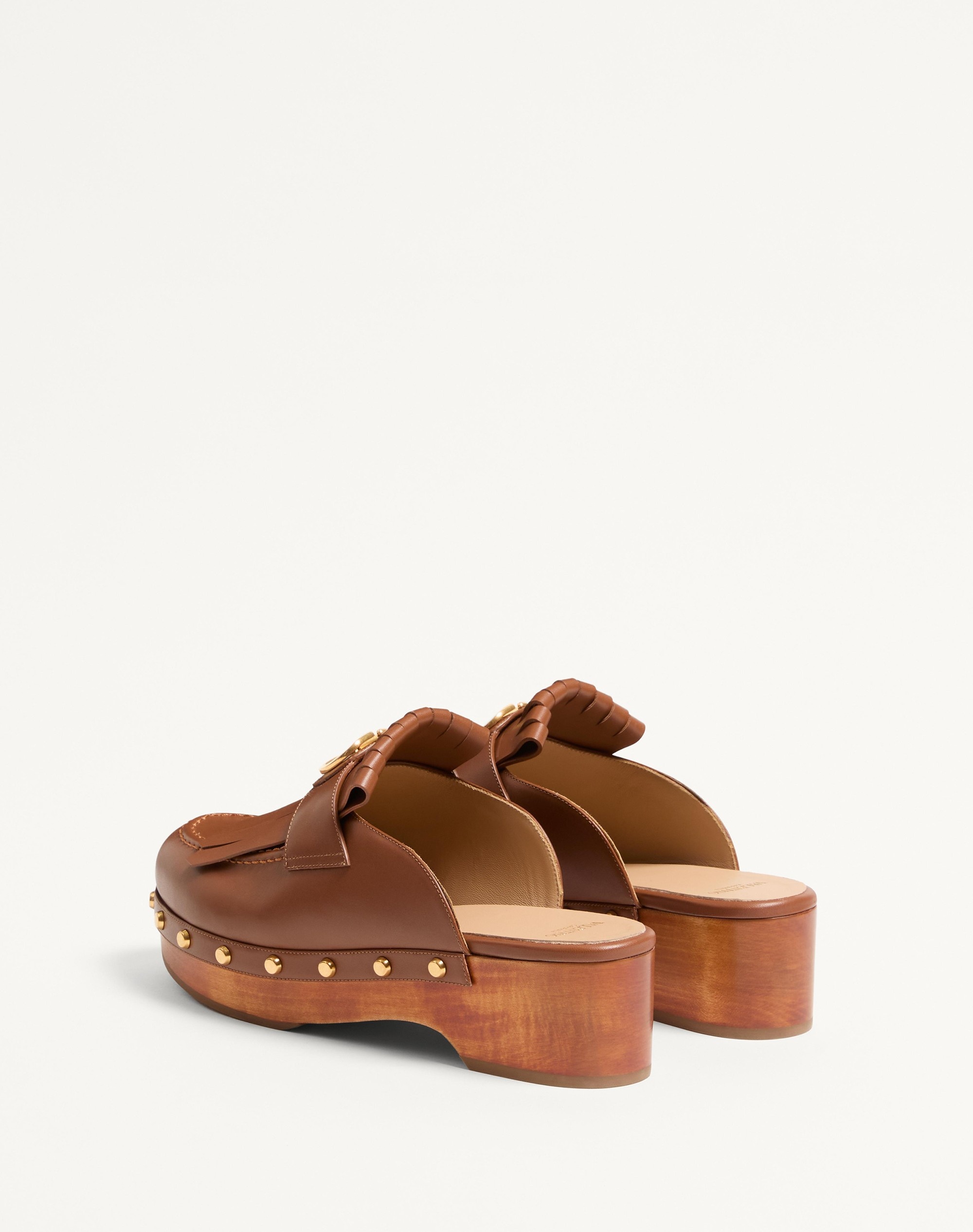 VLOGO SIGNATURE FRINGED CALFSKIN CLOG 45MM - 5