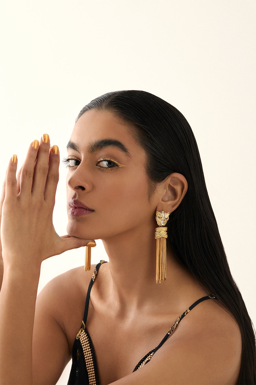 FIERCE FOLKLORE BASTET TASSEL EARRINGS - 2