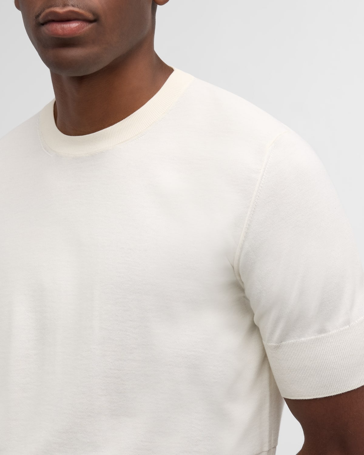 Men's Crew T-Shirt with Stitch Detailing - 5