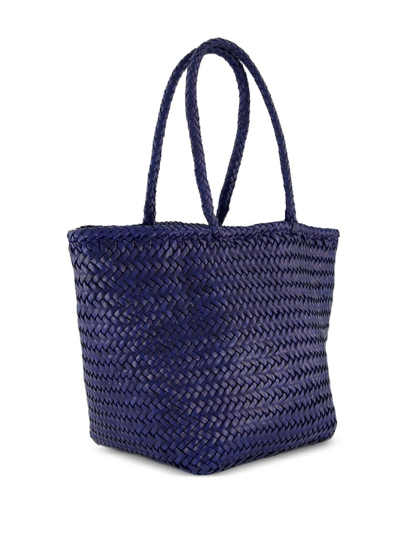 DRAGON DIFFUSION small Grace leather woven tote bag outlook