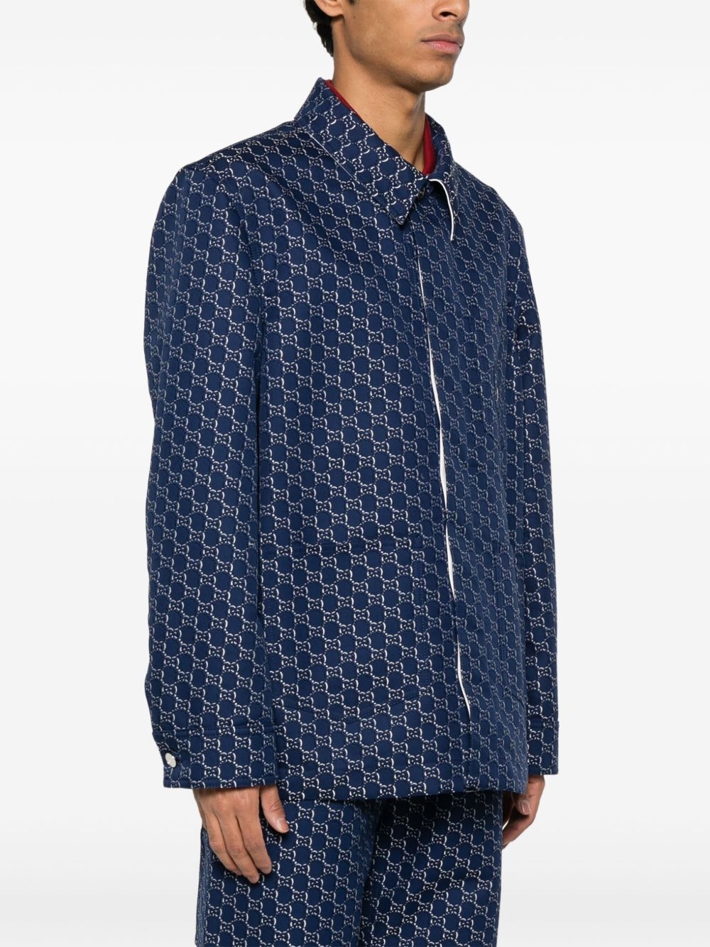 GG Shadow-jacquard cotton jacket - 3