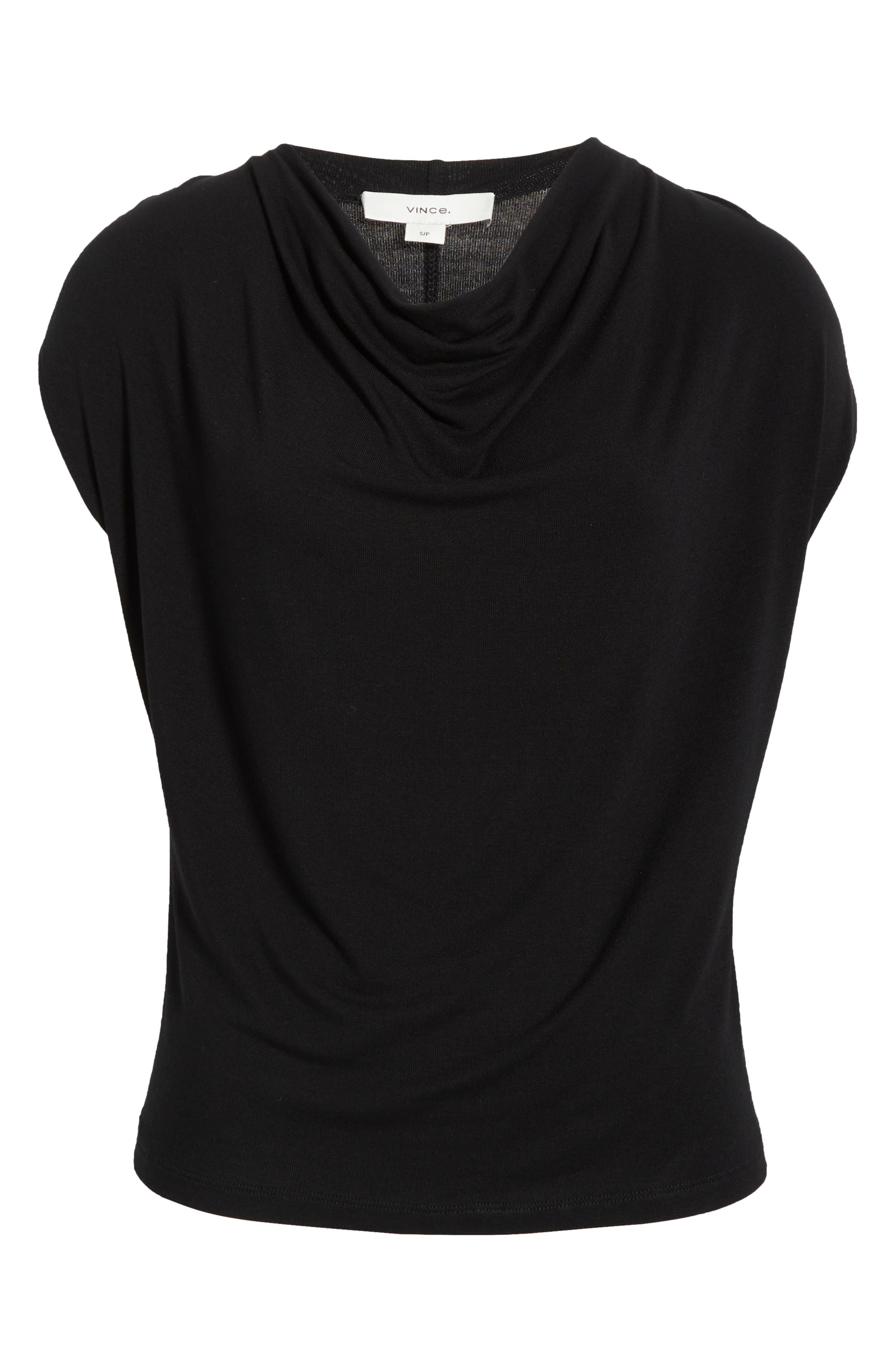 Vince Cowl Neck Sleeveless Top in Black at Nordstrom - 5