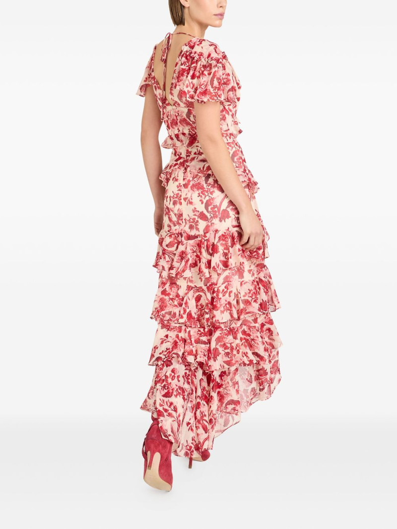 floral ruffled midi dress 4