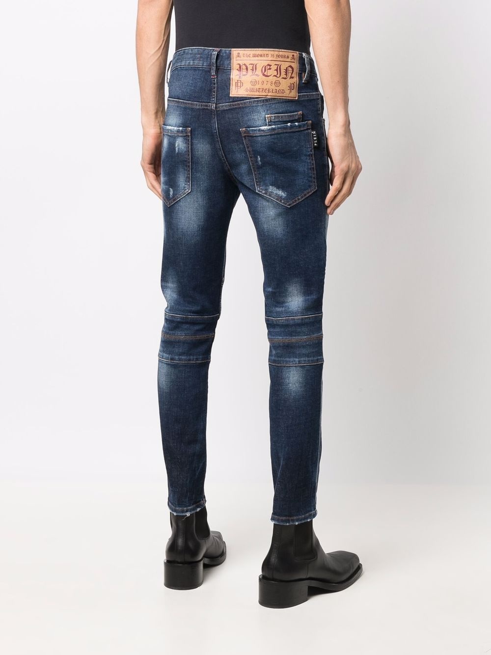 panelled skinny jeans - 4