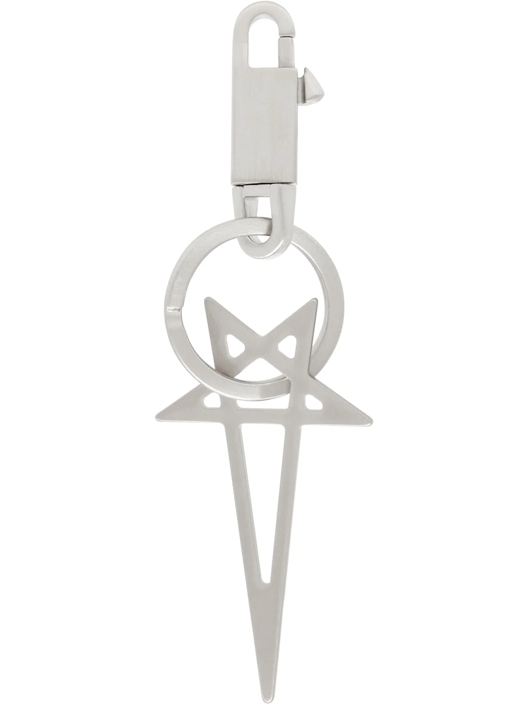 Silver Pentagram Keychain - 1