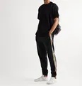 Tapered Checked Loopback Cotton-Jersey Sweatpants - 7