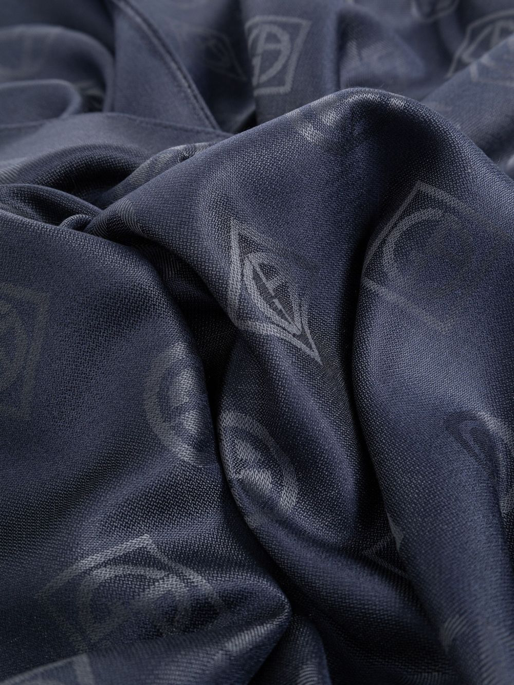 logo-pattern jacquard scarf - 3