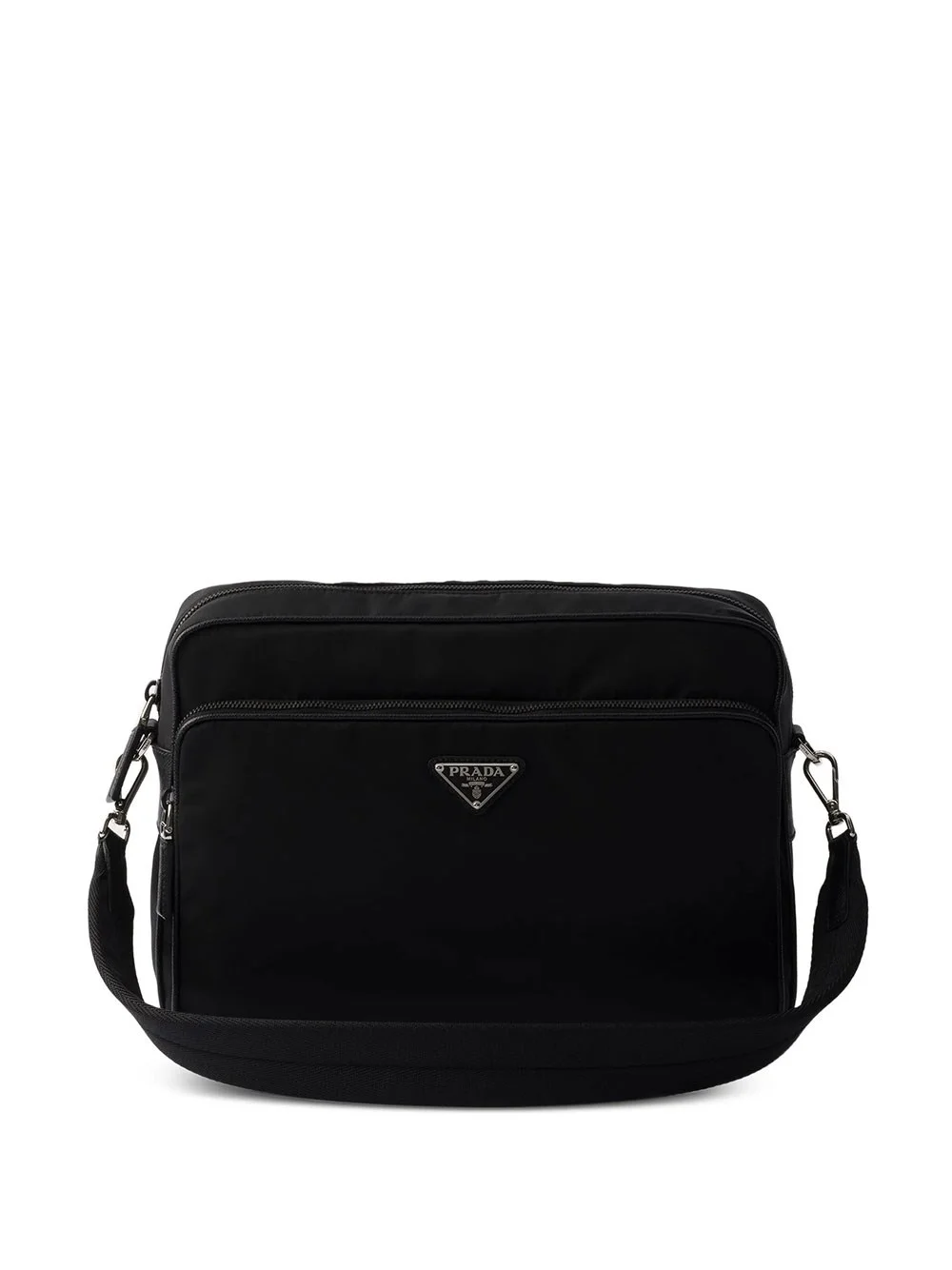 LOGO-PLAQUE NYLON MESSENGER BAG - 1