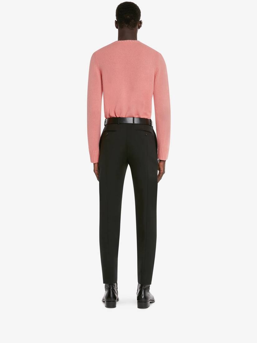 Men's Cashmere Alexander McQueen Jumper in Coral - 4