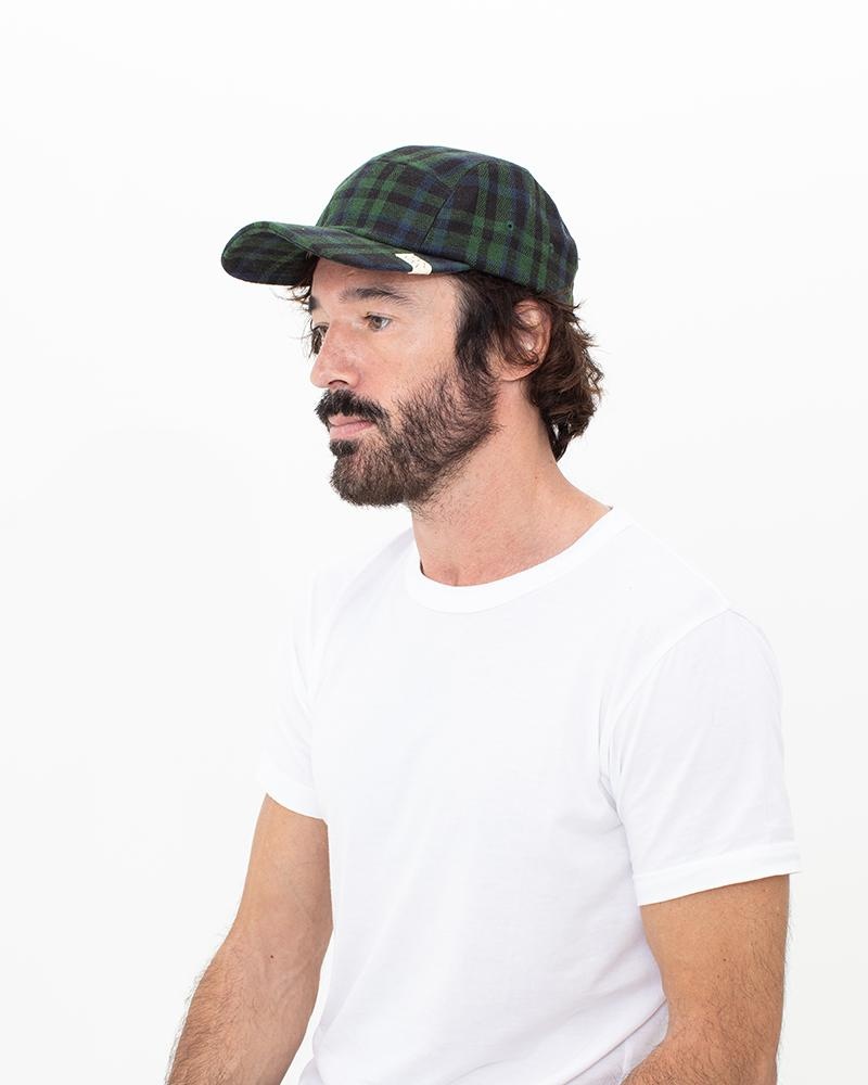 CAMP CAP BUFFALO CHECK GREEN - 3