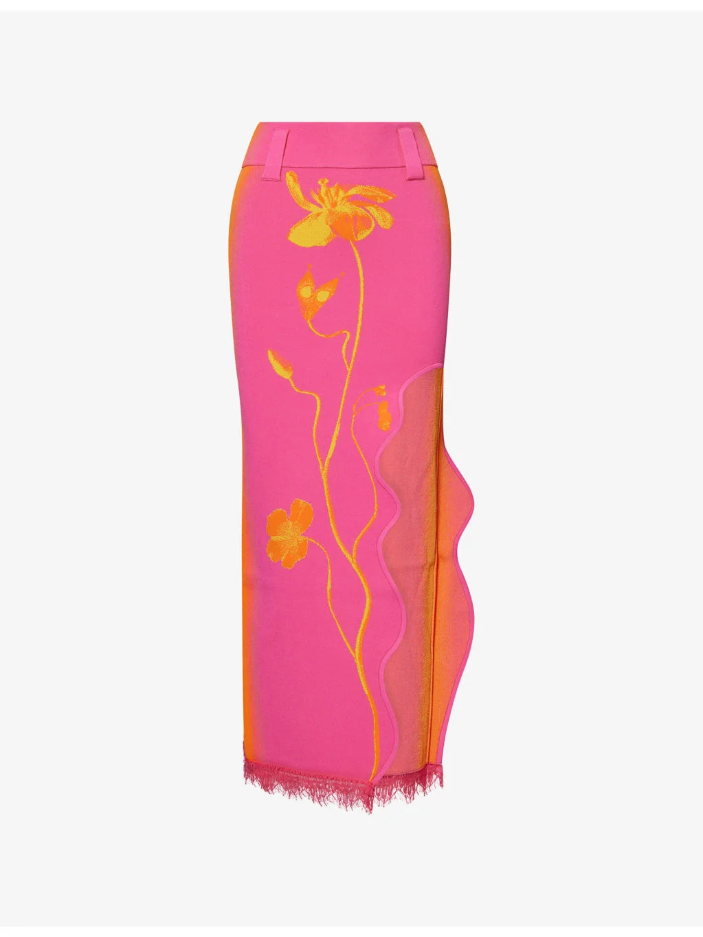 Lili Floral Stretch-Knit Midi Skirt - 1