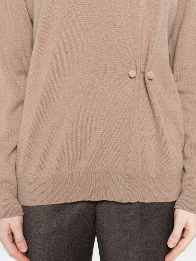 high-neck button-detail sweater 5