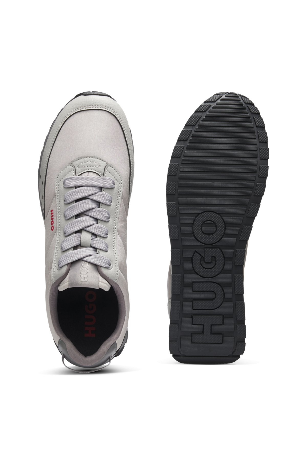 RETRO-INSPIRED TRAINERS WITH FAUX-LEATHER TRIMS - 4
