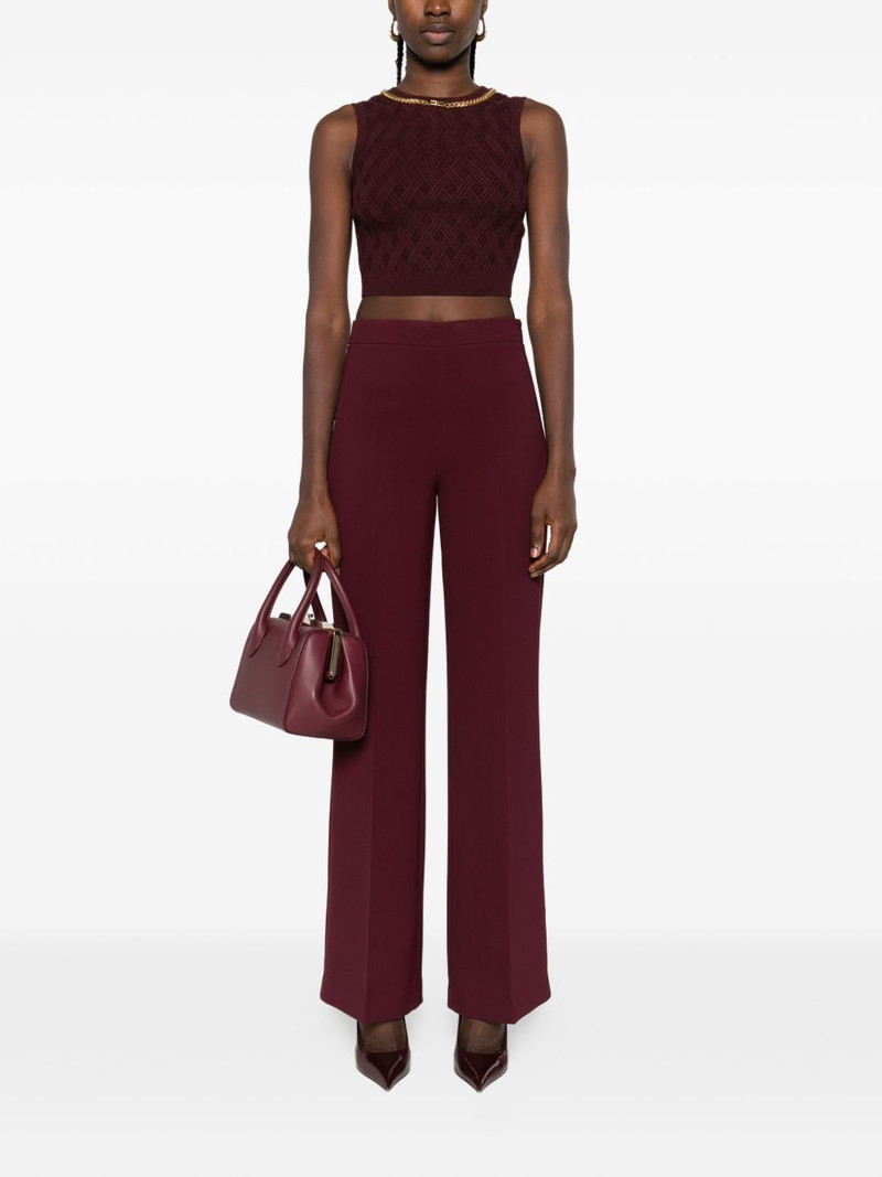 ELISABETTA FRANCHI chain-embellished diamond-pattern crop top outlook