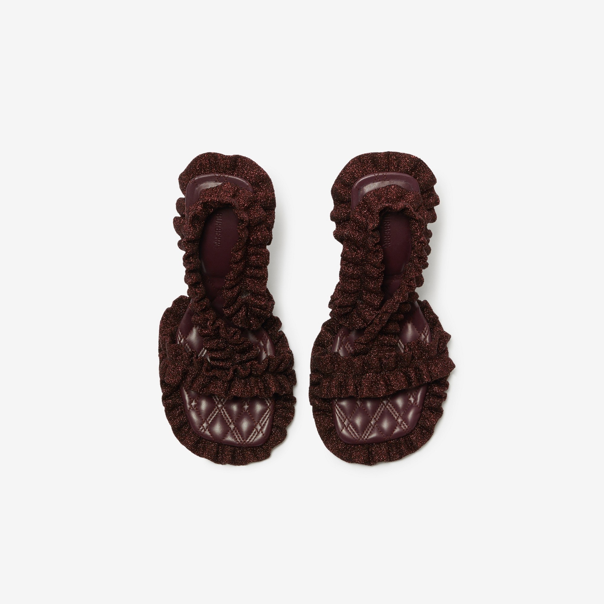 サンダル・ミュール Burberry SANDAL (8079968 B8684) Burberry Metallic Ruff Sandals | REVERSIBLE