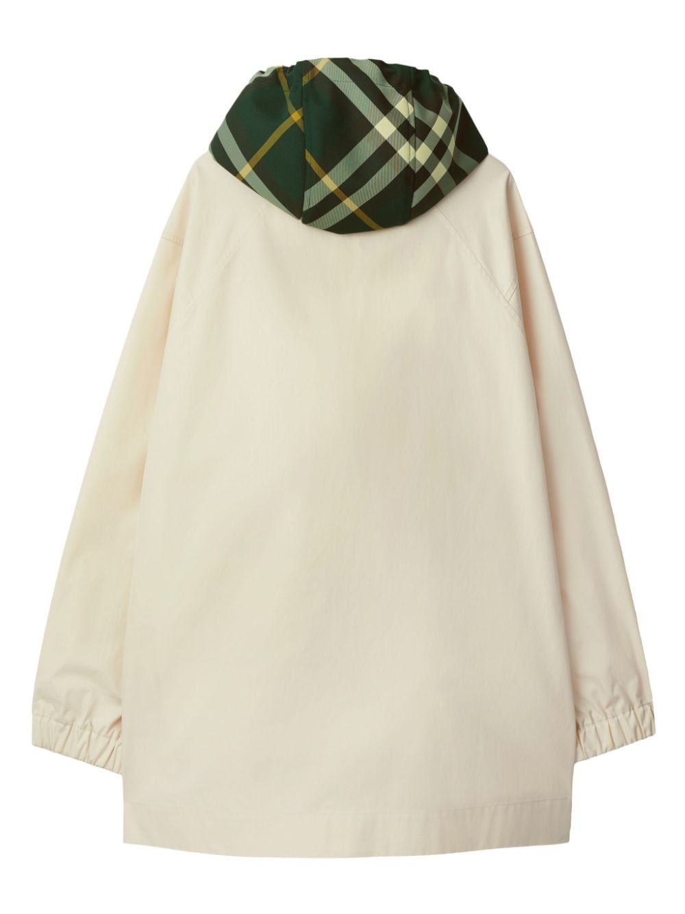 checkered hood cotton parka - 6