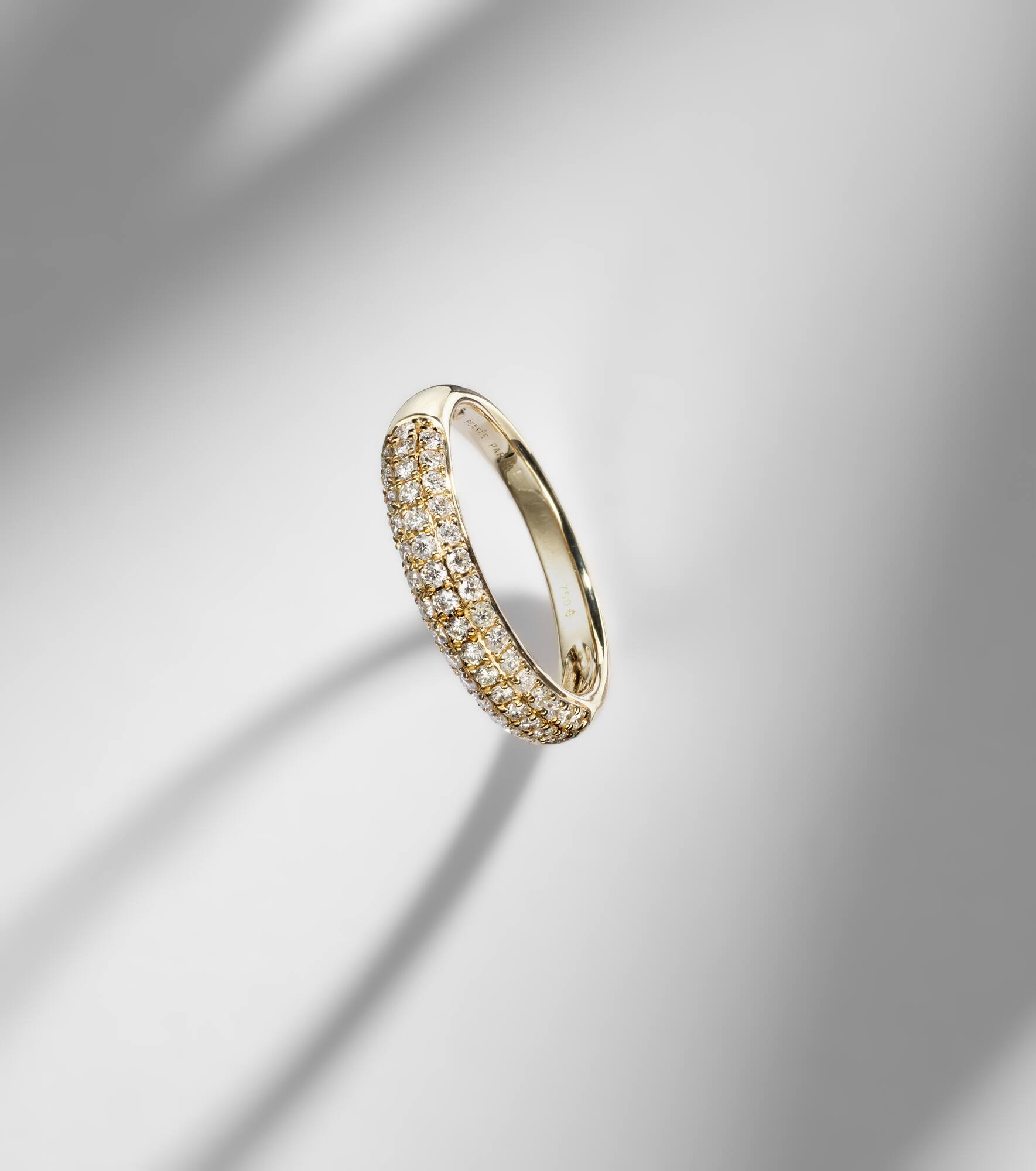 18kt gold ring with diamonds - 5