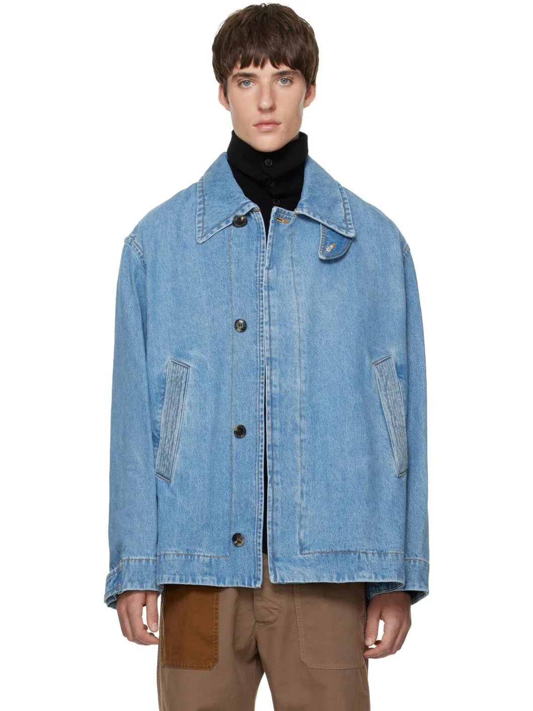Blue Faded Denim Jacket - 1