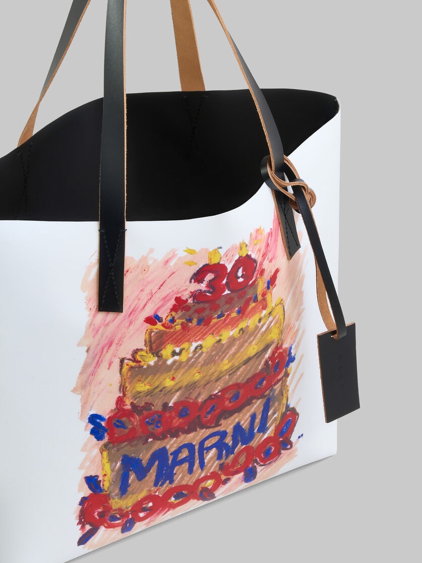 TWO TONE TRIBECA TOTE WITH MARNI 30TH ANNIVERSARY PRINT - 4